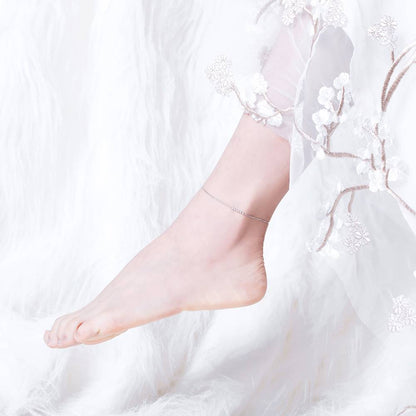 Bratara de picior din Argint cu bilute Spiral