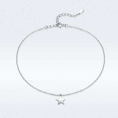 Bratara de picior din Argint Pentagram