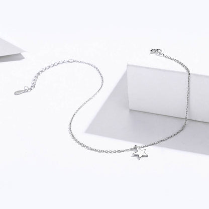 Bratara de picior din Argint Pentagram