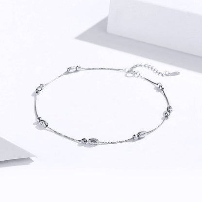 Bratara de picior din Argint cu bilute Small Beads