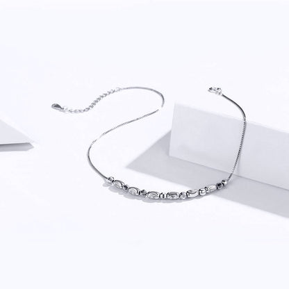 Bratara de picior din Argint cu bilute Small Beads