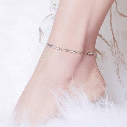 Bratara de picior din Argint cu bilute Small Beads