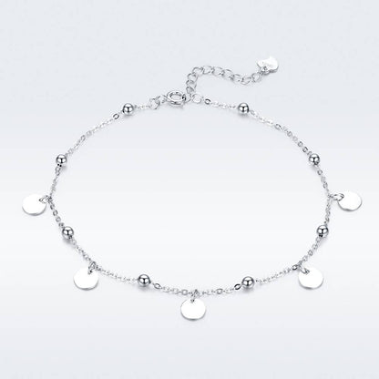 Bratara de picior din Argint Plain Circles