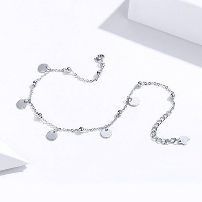 Bratara de picior din Argint Plain Circles