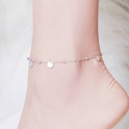 Bratara de picior din Argint Plain Circles
