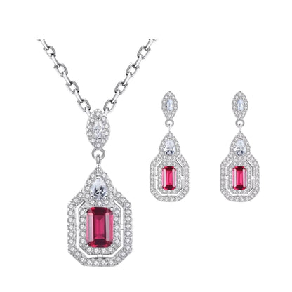 Set din Argint Red Eclipse