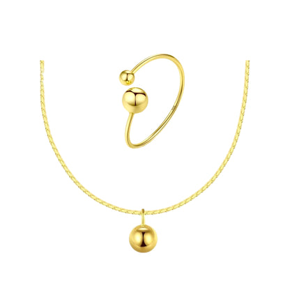 Set din Argint Gold Beads